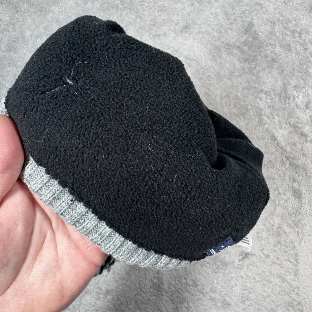 The Children's Place Kids L/XL Black Gray Mountain Pom Beanie Winter Ski Hat